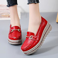 Miniatyrbild 2 av 5: Damer Casual Mode Skor Loafer Skor Mamma Skor 3Ap7078 Red 40
