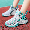 Miniatyrbild 4 av 5: Barn Basketskor Andas Sneakers Pojkar Flickor Sportskor Yj8768 WhiteGreen 34