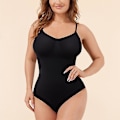 Miniatyrbild 1 av 4: Sömlös Shapewear Body för kvinnor Magkontroll Butt Lifter Kroppsformare Slät osynlig under klänning Slimmande underkläder, svart