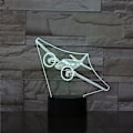 Miniatyrbild 1 av 2: Propeller Aircraft Series 3d Liten Nattlampa Intelligent Färgglad Led Skrivbordslampa