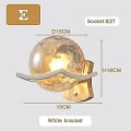 Miniatyrbild 1 av 3: LED Vägglampa Sovrum Sänggången Sminkbord Lampskärm Lyxigt vardagsrum (E Vit)
