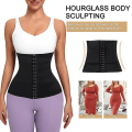 Miniatyrbild 4 av 5: Waist trainer Kroppsformare för kvinnor Trippeltränare Tummy Wrap Midjeträningstrimmer Neopren Bantning Träning Korsett Toppar, svart XXL