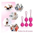 Miniatyrbild 3 av 3: 3 Kegel Balls Device Training Kit för att stärka toning bäckenmuskler, röd