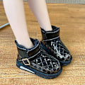 Miniatyrbild 5 av 5: Barn Vinter Snö Boots Varma Ankel Boots Anti-Slip Pojkar Flickor Vinterskor 2Ja8 Black 26