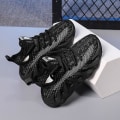 Miniatyrbild 2 av 4: Pojkar Flickor Sneakers Andas löparskor Mode Barn Sportskor A2859 Black 30