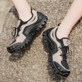 Miniatyrbild 5 av 5: Vandringsskor för män Trailrunning Skor Halksäkra Fitness Promenad Jogging Sneakers 3C2009 Khaki 46