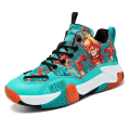 Miniatyrbild 1 av 5: Basketskor för barn Mode Halkfria sneakers Sportskor som andas A8038 Cyan 38