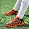 Miniatyrbild 5 av 5: Fotbollsskor för pojkar Halkfria fotbollsskor Klossar Gräs Fotbollssneakers F08 Orange 34