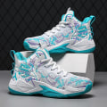 Miniatyrbild 3 av 4: Basketskor för pojkar Mode Halkfria sneakers Sportskor som andas 3B232 Cyan 38