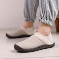 Miniatyrbild 5 av 5: Herrtofflor Varma Vinterskor För Kvinnors Inomhushus Slip On Med Bomull Utomhus 2K6855 Beige 47
