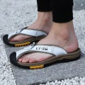 Miniatyrbild 5 av 5: Herrtofflor Kohud Flip-Flop sandaler 1F7223 White 43