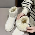 Miniatyrbild 4 av 5: Dam Vinterstövlar Snow Boot Plysch Varma Skor Vattentät Boot Yjy-5 Beige 40