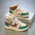Miniatyrbild 4 av 5: Barn Sneakers Andas Pojkar Flickor Skateboard Skor Löparskor T36 Green 35