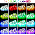 Miniatyrbild 2 av 4: 10m 100led Flerfärgade String Lights Inuti. Heilwiy 16 färger 4 lägen utomhus USB
