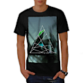 Miniatyrbild 1 av 3: Triangle Lines Herr Blackt-shirt S