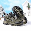 Miniatyrbild 3 av 5: Pojkar Snow Boots Vinter Vattentät Antisladd Stövlar Vandring Outdoor Skor För Barn X858 Green 34