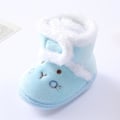 Miniatyrbild 1 av 4: Vintervarma nyfödda toddler 1 år baby Flickor Pojkar Skor Mjuk sula Pälssnöskor 0-18M Blue 7-12 Months