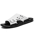 Miniatyrbild 1 av 4: Herrtofflor Sommarmodeskor Halkfria strandsandaler c2078 White 41