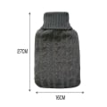 Miniatyrbild 2 av 2: Mjuk Stretchig varmvattenflaska Plain Cover Bag Stickade överdrag Dark Grey