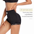 Miniatyrbild 2 av 4: Kvinnor Push Up Fake Ass Shaping Trosor Höftvadderad trosa Platt Tummy Body Shaper Plus Size Shapewear Shorts Sömlösa underkläder,beige 4XL