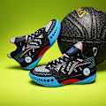 Miniatyrbild 2 av 5: Barn Basketskor Mode Pojkar Flickor Sneakers Andas Sportskor 2207 Black 34