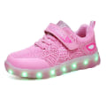 Miniatyrbild 1 av 4: Barnsneakers Led Flash Skor Mode löparskor 807 Pink 31