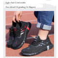 Miniatyrbild 2 av 5: Lätta, punkteringsbeständiga, skyddsarbetsskor för män Sneakers 3C3019 BlackRed 44