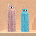 Miniatyrbild 4 av 5: 350ml/500ml/750ml isolerad flaska strass inlagd thermal rostfritt stål Barnisolerad vattenkopp för resor Pink 750ML