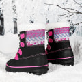 Miniatyrbild 3 av 5: Vintersnöskor för barn Varma ankelstövlar Halkskydd Pojkar Flickor Vinterskor E01 BlackPink 31