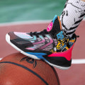 Miniatyrbild 4 av 5: Basketskor för barn Mode Halkfria sneakers Sportskor som andas 6969 BlackRed 34