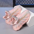 Miniatyrbild 3 av 5: Pojkar Flickor Sneakers Andas löparskor Mode Barn Sportskor A2859 Pink 30