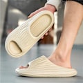 Miniatyrbild 4 av 5: Strandtofflor för män Modesandaler Utomhus Halkfria inomhusskor 3B2038 Beige 40-41