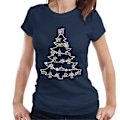 Miniatyrbild 1 av 4: Transformers Christmas Tree Silhouette T-shirt för kvinnor