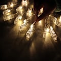 Miniatyrbild 1 av 5: 20 Led-kort Fotoklämma String Lights Batteri Julfest Bröllopsbelysning