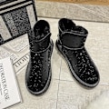 Miniatyrbild 2 av 5: Dam Vinterstövlar Snow Boot Plysch Varma Skor Vattentät Boot Yjy-5 Black 39