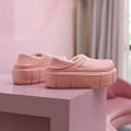 Miniatyrbild 3 av 5: Lättviktiga bomullstofflor för kvinnor Vinterhusskor för utomhusbruk inomhus 22333 Pink 39-40