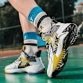 Miniatyrbild 4 av 5: Basketskor för män Mode Halkfria sneakers Sportskor som andas Yjk801 WhitePurple 44