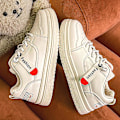 Miniatyrbild 3 av 5: Sneakers för barn Andas Pojkar Flickor Skateboard Skor Löparskor F01 Beige 34