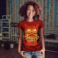 Miniatyrbild 2 av 3: Night Owl On Fire Kvinnor T-shirt XXL