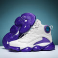 Miniatyrbild 3 av 5: Basketskor för män Mode Halkfria sneakers Sportskor som andas 2J6979 WhitePurple 41