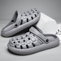 Miniatyrbild 3 av 5: Strandtofflor för män Modesandaler Utomhus Halkfria inomhusskor 3B2104 Gray 40-41