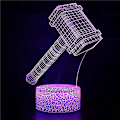 Miniatyrbild 1 av 4: 3D Illusion lampa 7 färger Optical Change Touch Light USB och fjärrkontroll Art Deco gör en romantisk