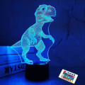 Miniatyrbild 1 av 5: 3D Illusion Night Light, LED bordslampor, Dinosaur Night Sky, 16 färger USB Charging Light Up B