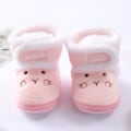 Miniatyrbild 3 av 4: Vintervarma nyfödda toddler 1 år baby Flickor Pojkar Skor Mjuk sula Pälssnöskor 0-18M Pink 7-12 Months