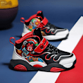 Miniatyrbild 4 av 5: Barn Basketskor Mode Pojkar Flickor Sneakers Andas Sportskor 7692 BlackRed 30
