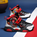 Miniatyrbild 4 av 5: Barn Basketskor Mode Pojkar Flickor Sneakers Andas Sportskor 7692 BlackRed 34