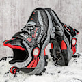 Miniatyrbild 5 av 5: Pojkar Flickskor Utomhusvandring Vattentät Sneaker för barn 2J201 BlackRed 34