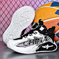 Miniatyrbild 2 av 5: Basketskor för barn Mode Halkfria sneakers Andas Pojkar Flickor Sportskor 2902 BlackWhite 34