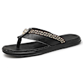Miniatyrbild 1 av 4: Herrflip-flops Läder Casual Sandaler Tofflor Mode Trend Strandskor 20223 Black 41
