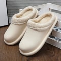 Miniatyrbild 4 av 5: Herrtofflor Varma Vinterskor För Kvinnors Inomhushus Slip On Med Bomull Utomhus 2K2027 Beige 44-45